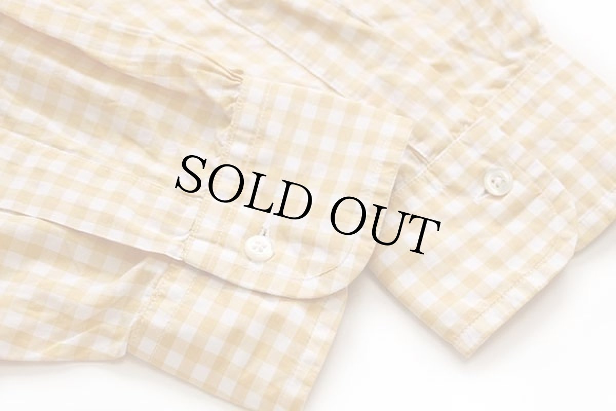 画像6: 90s USA製 Brooks Brothersブルックスブラザーズ Makers ギンガムチェック ボタンダウン コットンシャツ 黄×白 16.5 (6)