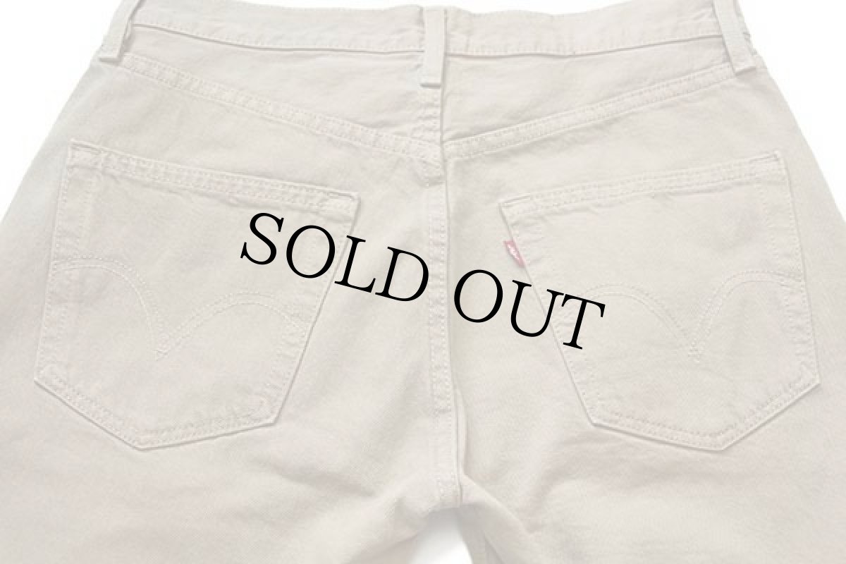 画像5: 00s USA製 Levi'sリーバイス 501 後染め カラーデニムパンツ カーキ w32 L32 (5)