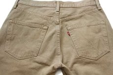 画像5: 00s USA製 Levi'sリーバイス 501 カラーデニムパンツ 後染め カーキ w32 L32 (5)