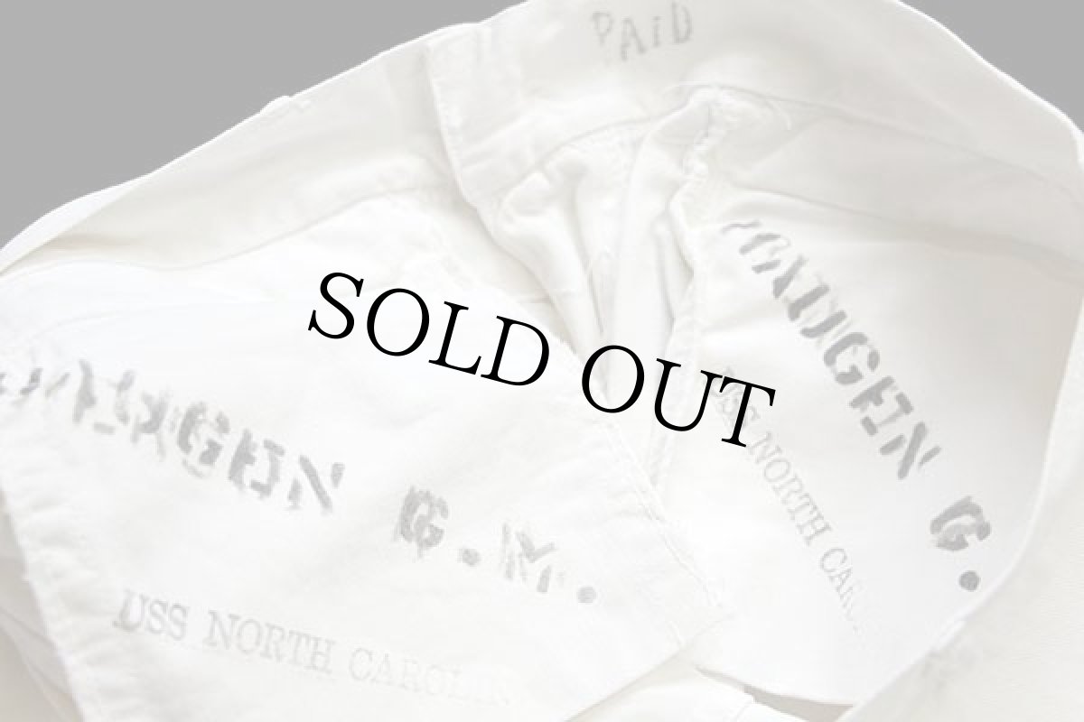 画像7: ビンテージ 米軍 U.S.NAVY コットン セーラーパンツ ホワイト w29 (7)