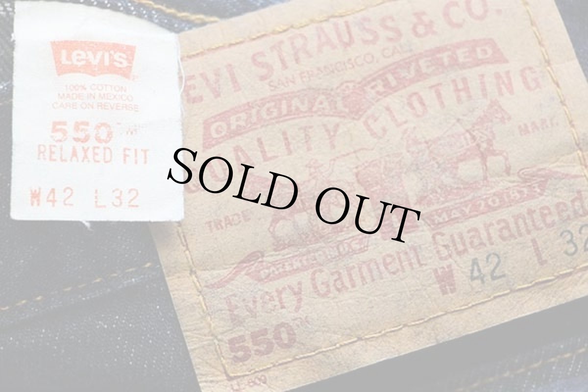 画像6: 00s メキシコ製 Levi'sリーバイス 550 デニムパンツ w42 L32 (6)