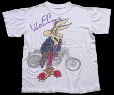 画像2: 90s Warner Bros LOONEY TUNES WileE.Coyoteワイリーコヨーテ コットンTシャツ 白 (2)