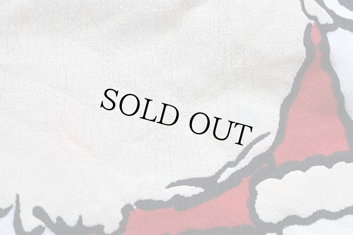 画像7: 90s USA製 SNOOPY スヌーピー ウッドストック クリスマス サンタクロース 発泡プリント スウェット 白 M (7)