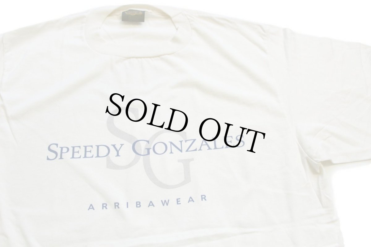 画像4: デッドストック★90s USA製 Warner Bros LOONEY TUNES Speedy Gonzales スピーディー ゴンザレス コットンTシャツ 生成り L (4)