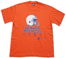 画像2: 80s USA製 NIKEナイキ NFL DENVER BRONCOS アメフト 両面プリント Tシャツ オレンジ XL (2)