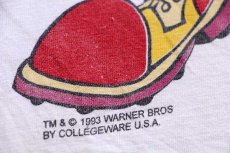 画像4: 90s Warner Bros LOONEY TUNES WileE.Coyoteワイリーコヨーテ コットンTシャツ 白 (4)