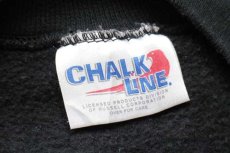 画像4: 90s CHALK LINE NFL OAKLAND RAIDERSレイダース 刺繍&パッチ スウェット 黒 (4)