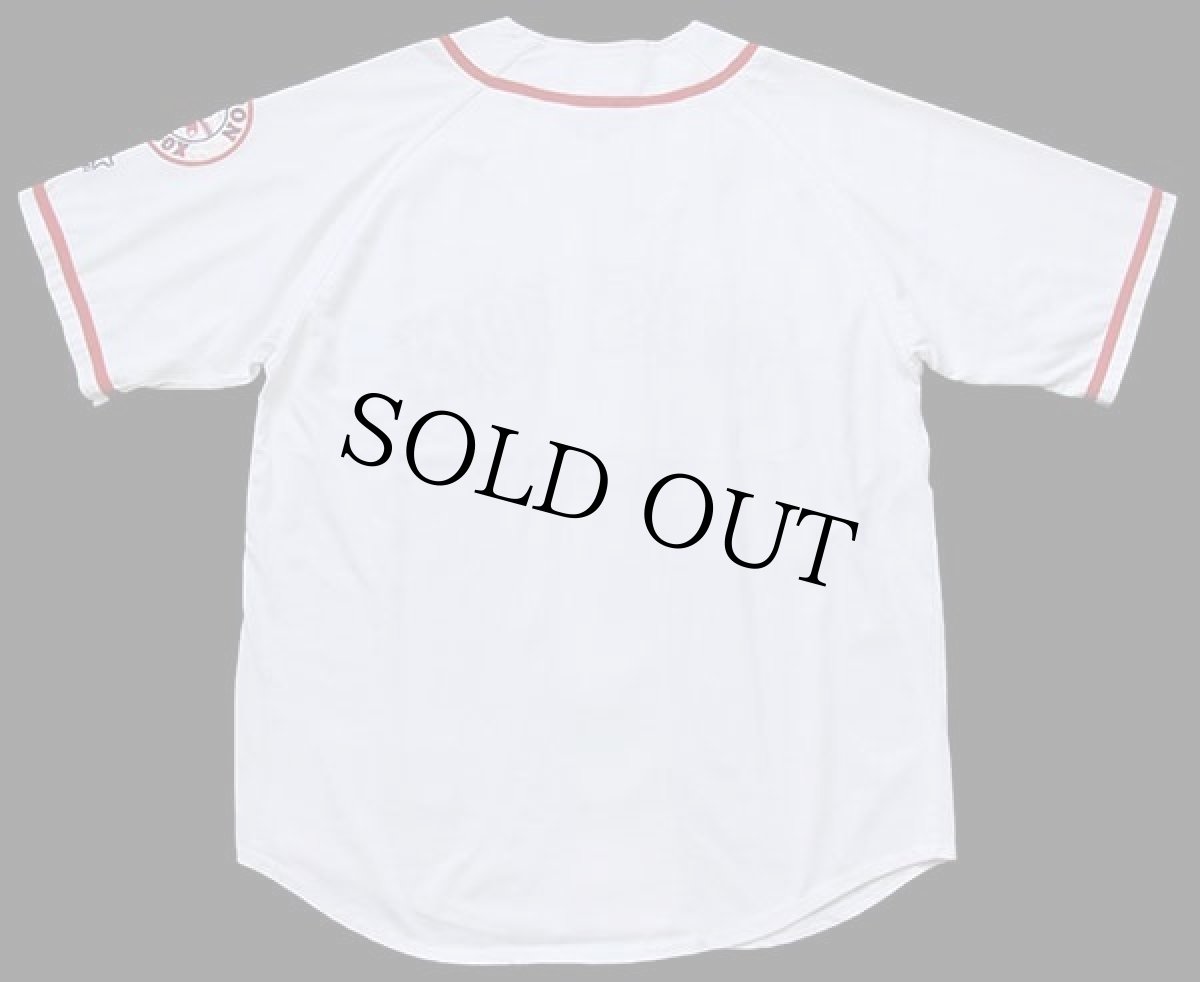 画像2: 90s STARTERスターター MLB BOSTON RED SOX ベースボールシャツ 白×赤 M (2)