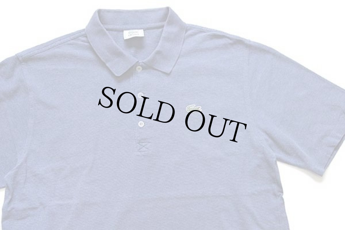 画像3: 80s LACOSTEラコステ ワンポイント コットン ポロシャツ 薄紺 4 (3)