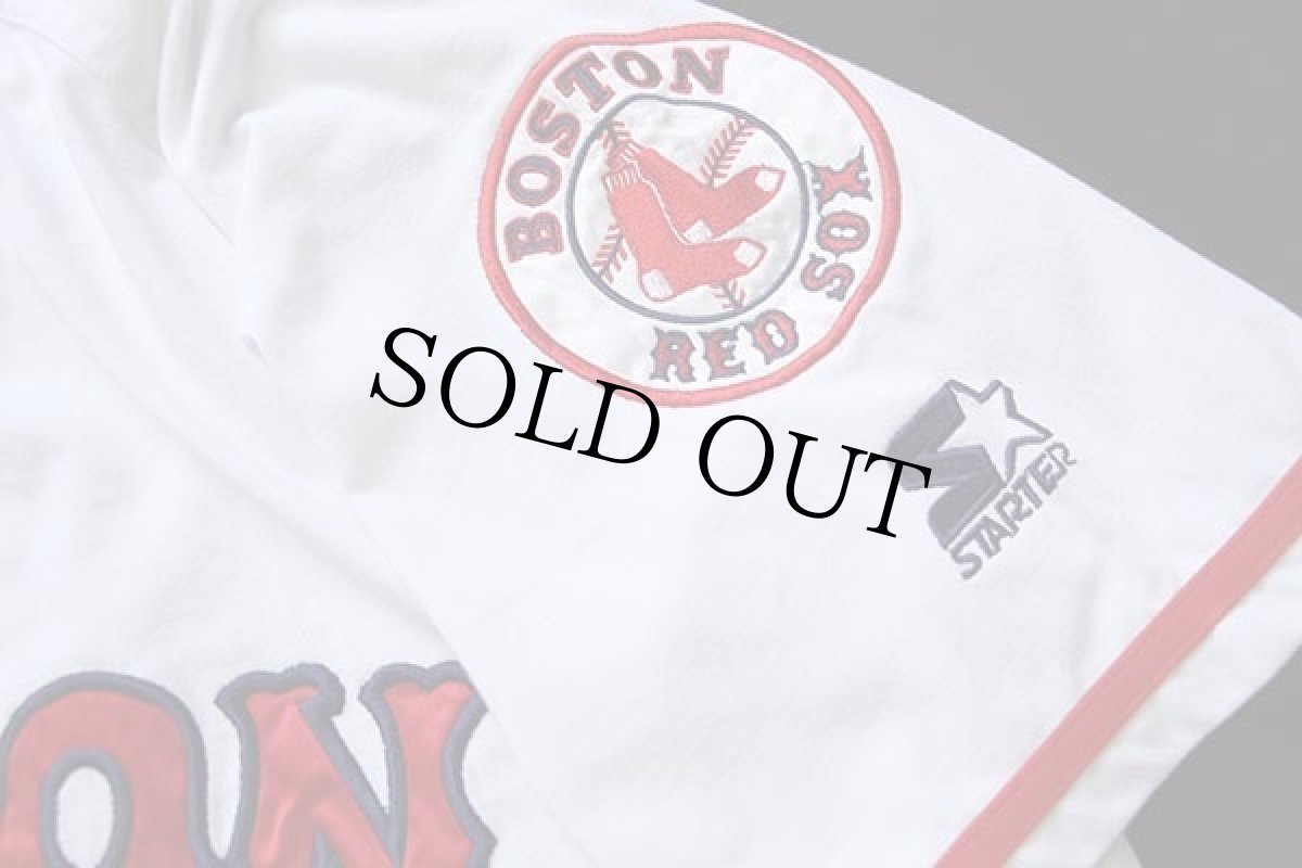 画像5: 90s STARTERスターター MLB BOSTON RED SOX ベースボールシャツ 白×赤 M (5)
