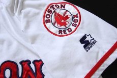 画像5: 90s STARTERスターター MLB BOSTON RED SOX レッドソックス ベースボールシャツ 白×赤 M (5)