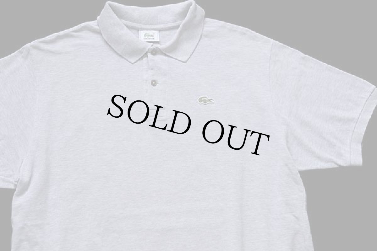 画像3: 80s LACOSTEラコステ ワンポイント コットン 鹿の子 ポロシャツ 杢グレー 7 (3)