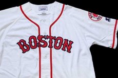 画像3: 90s STARTERスターター MLB BOSTON RED SOX レッドソックス ベースボールシャツ 白×赤 M (3)