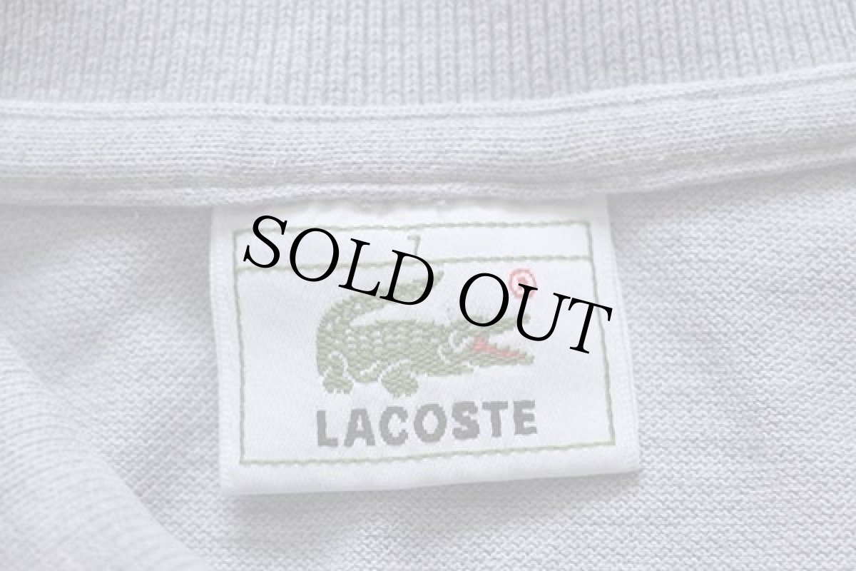 画像4: 80s LACOSTEラコステ ワンポイント コットン 鹿の子 ポロシャツ 杢グレー 7 (4)