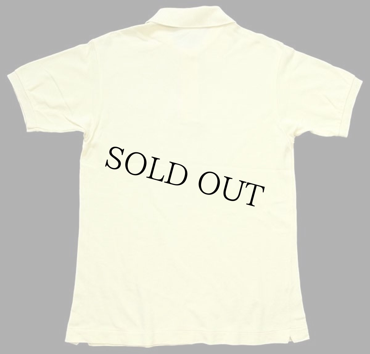 画像2: 80s LACOSTEラコステ ワンポイント コットン 鹿の子 ポロシャツ 黄 3★48 (2)