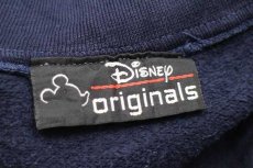 画像4: 90s Disneylandディズニーランド ミッキー マウス 刺繍 ハイネック ハーフジップ スウェット 紺 (4)