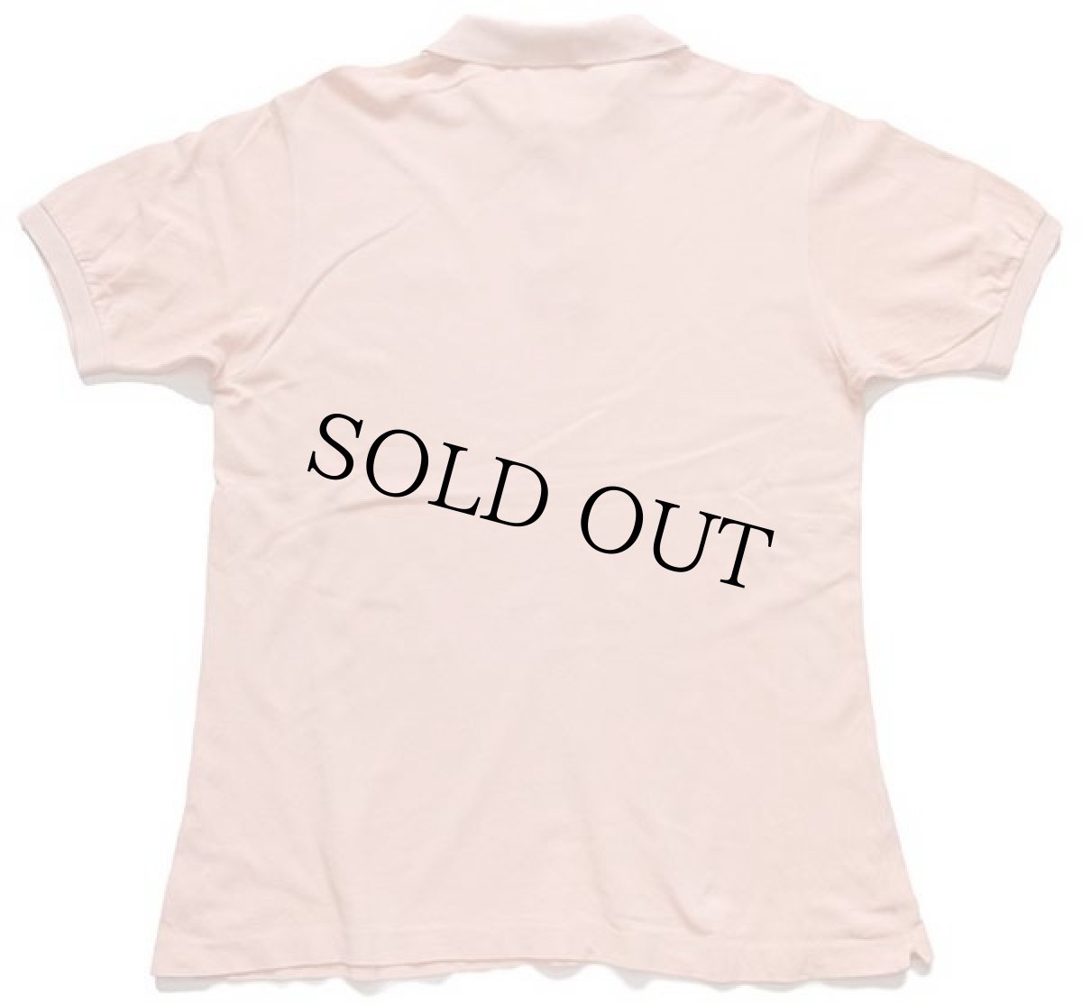 画像2: 70s フランス製 CHEMISE LACOSTEラコステ ワンポイント コットン 鹿の子 ポロシャツ サーモンピンク 5★37 (2)