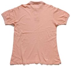 画像2: 70s フランス製 CHEMISE LACOSTEラコステ ワンポイント コットン 鹿の子 ポロシャツ サーモンピンク 5★37 (2)