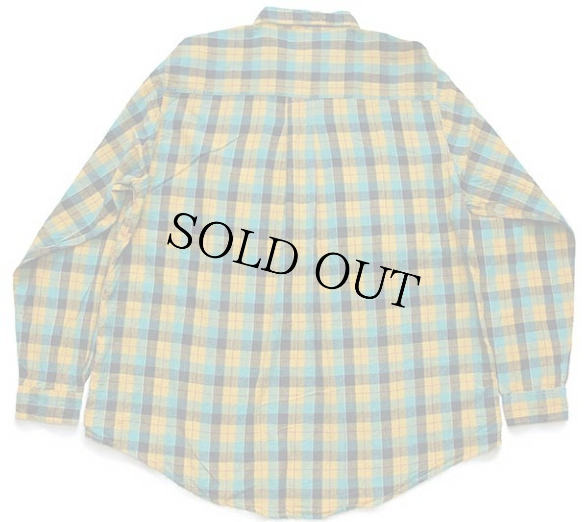 画像2: 80s MASH チェック 織り柄 コットンシャツ XL★インド綿 (2)