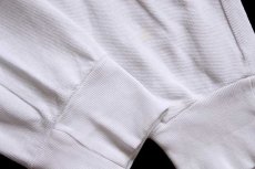 画像5: 90s ポロ ラルフローレン ワンポイント ポケット付き コットン 鹿の子 長袖ポロシャツ 白 S (5)