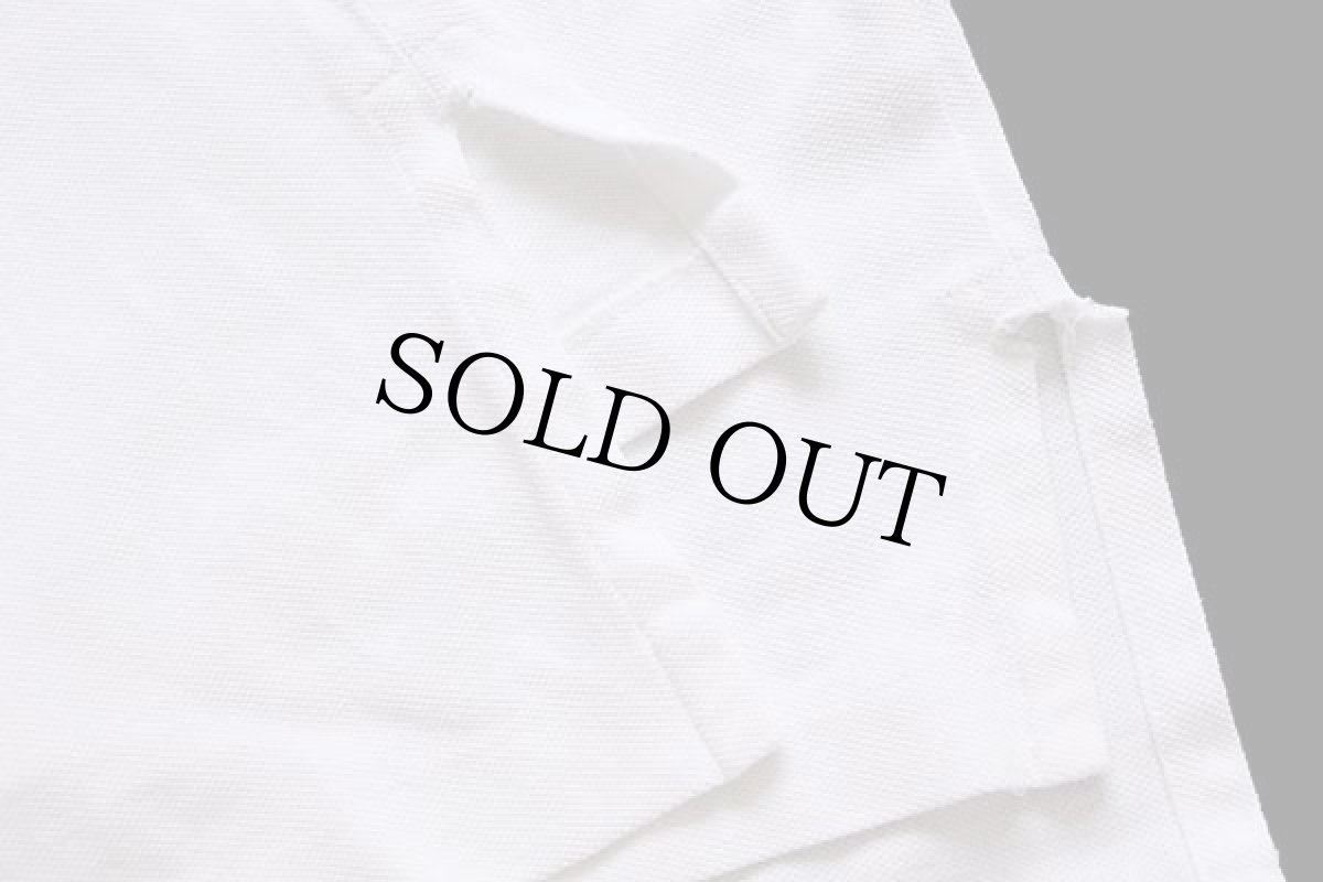 画像6: 90s ポロ ラルフローレン ワンポイント ポケット付き コットン 鹿の子 長袖ポロシャツ 白 S (6)