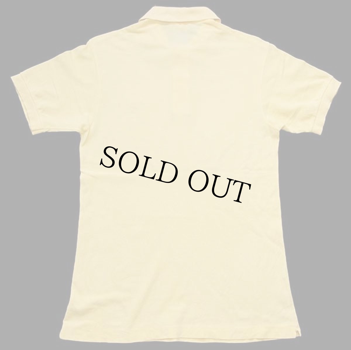 画像2: 70s フランス製 CHEMISE LACOSTEラコステ ワンポイント コットン 鹿の子 ポロシャツ 黄 3★35 (2)