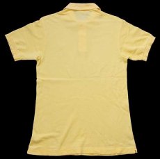 画像2: 70s フランス製 CHEMISE LACOSTEラコステ ワンポイント コットン 鹿の子 ポロシャツ 黄 3★35 (2)