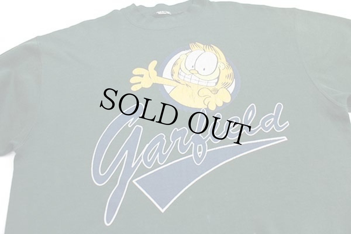 画像3: 90s Garfieldガーフィールド スウェット 緑 (3)