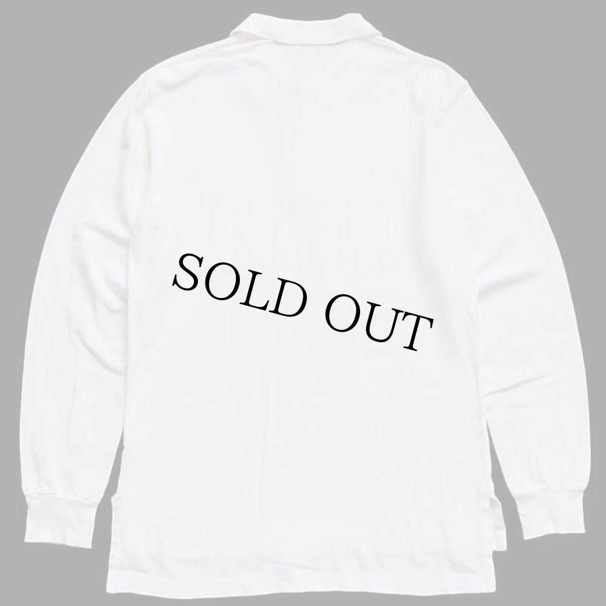 画像2: 90s ポロ ラルフローレン ワンポイント ポケット付き コットン 鹿の子 長袖ポロシャツ 白 S (2)