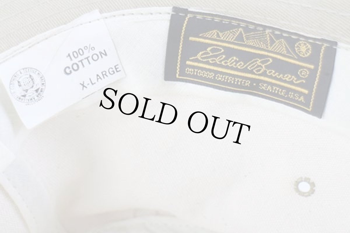 画像4: 80s USA製 EddieBauerエディーバウアー コットンハット ベージュ XL (4)