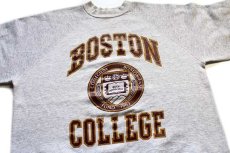 画像3: 80s USA製 BOSTON COLLEGE スウェット 杢グレー XL (3)