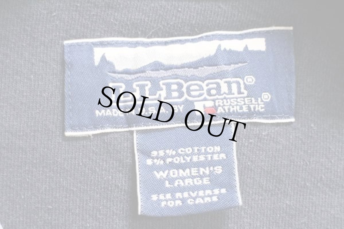 画像4: 90s USA製 L.L.Bean BY RUSSELLラッセル Vネック スウェット 紺 W-L (4)