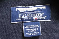 画像4: 90s USA製 L.L.Bean BY RUSSELLラッセル Vネック スウェット 紺 W-L (4)