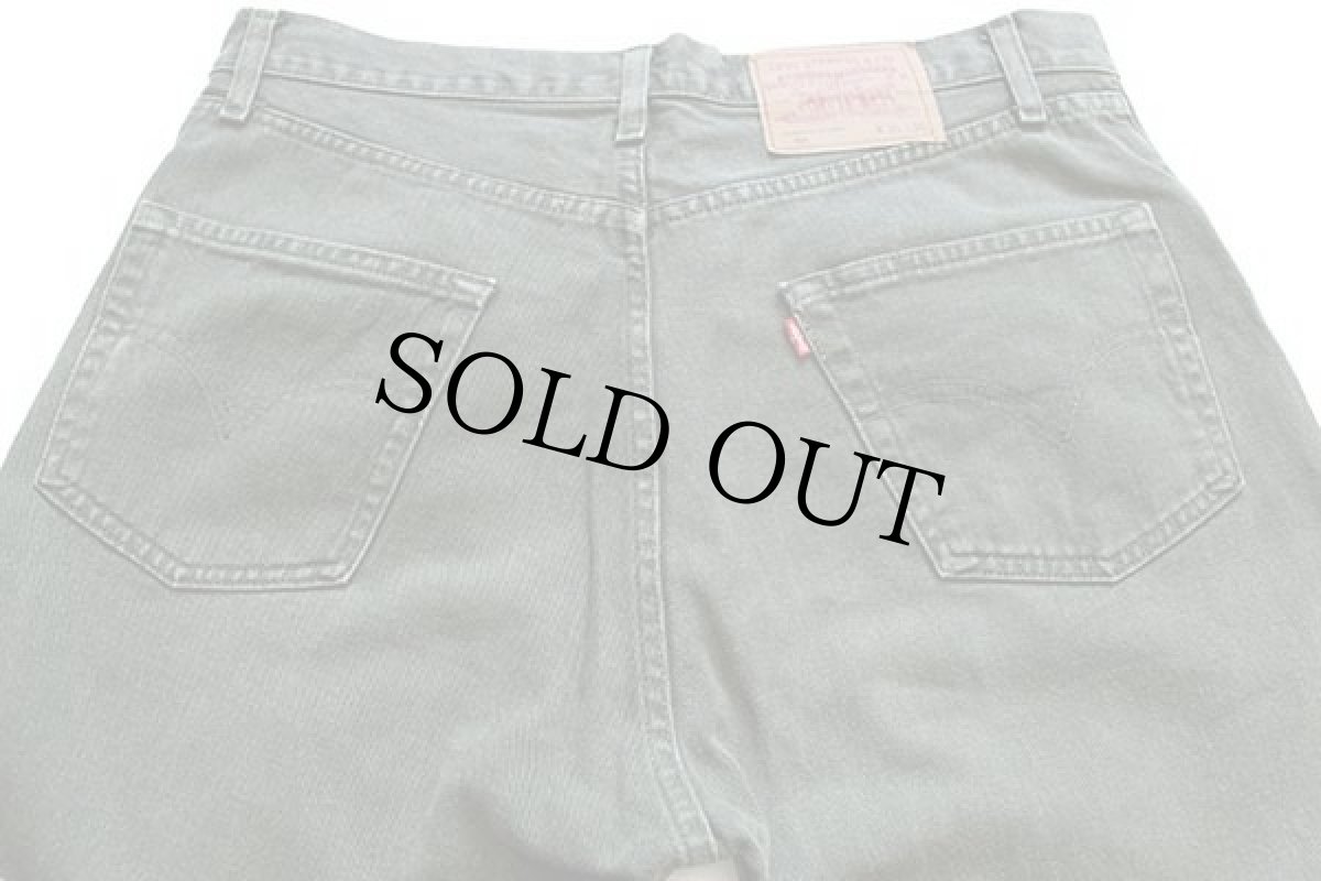 画像5: 90s フランス製 Levi'sリーバイス 501 カラーデニムパンツ 後染め オリーブグリーン w36★ユーロ (5)