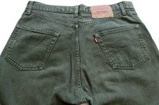 画像5: 90s フランス製 Levi'sリーバイス 501 カラーデニムパンツ 後染め オリーブグリーン w36★ユーロ (5)