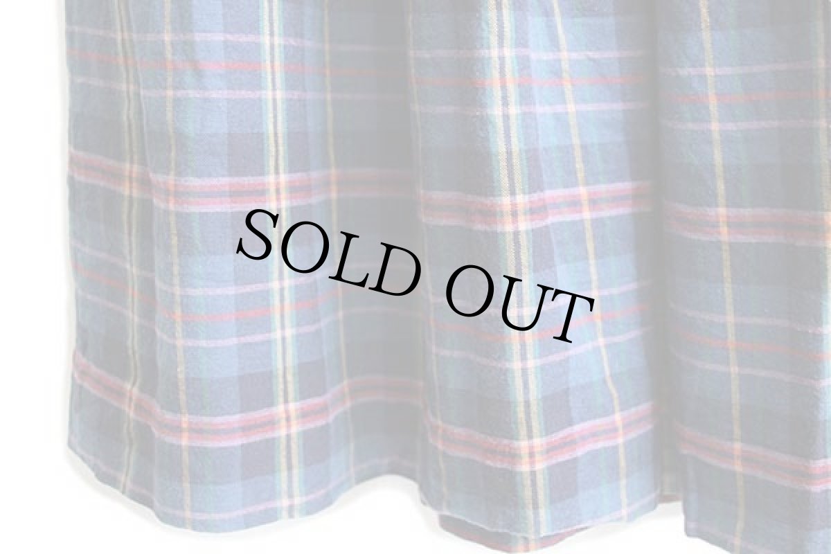 画像6: 90s ラルフローレン タータンチェック マキシ丈 コットン ライトネル スカート 8 (6)