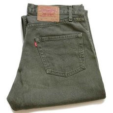 画像1: 90s フランス製 Levi'sリーバイス 501 カラーデニムパンツ 後染め オリーブグリーン w36★ユーロ (1)