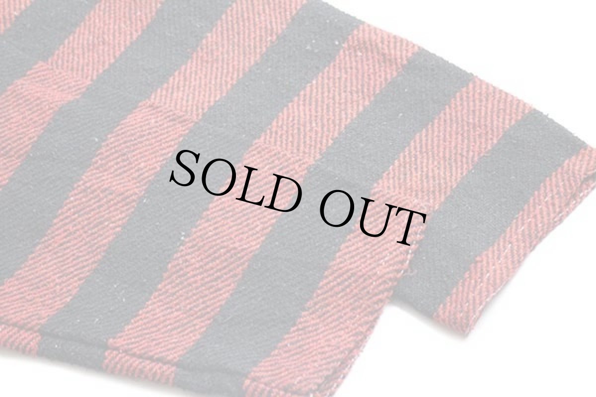 画像7: メキシコ製 Corona MEMBER OF THE BEACH CLUB ロゴ ストライプ メキシカンパーカー 赤×黒 XL (7)