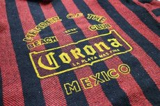 画像6: メキシコ製 Corona MEMBER OF THE BEACH CLUB ロゴ ストライプ メキシカンパーカー 赤×黒 XL (6)
