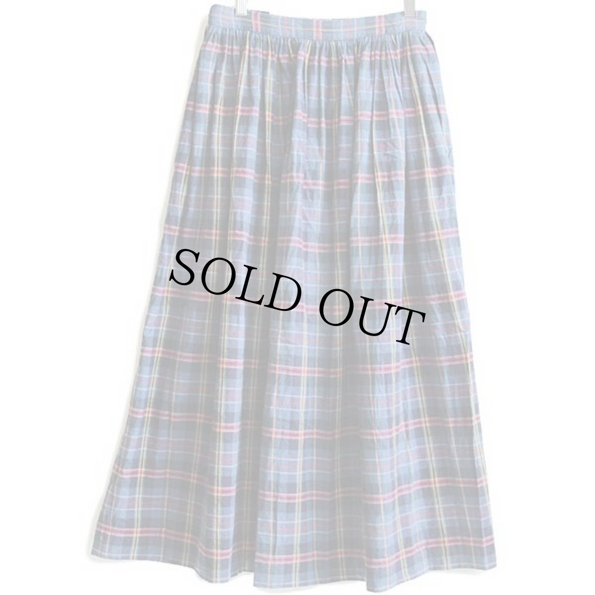 画像2: 90s ラルフローレン タータンチェック マキシ丈 コットン ライトネル スカート 8 (2)