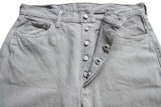 画像4: 00s USA製 Levi'sリーバイス 501 カラーデニムパンツ 後染め グレー w36 L32 (4)