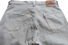 画像5: 00s USA製 Levi'sリーバイス 501 カラーデニムパンツ 後染め グレー w36 L32 (5)