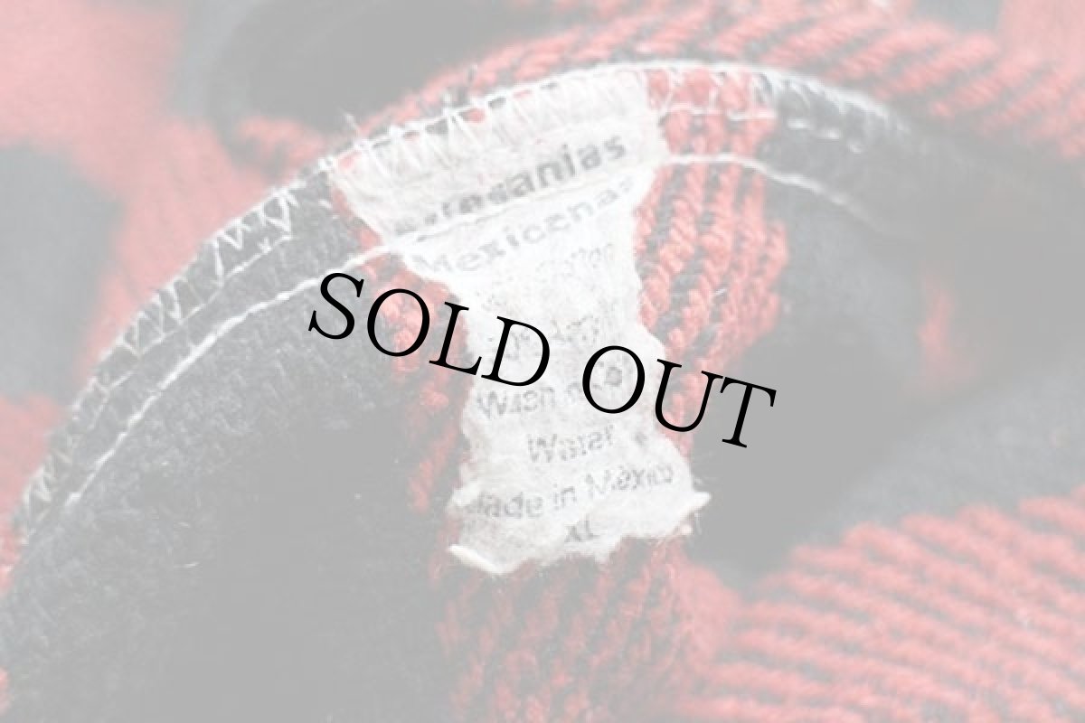 画像4: メキシコ製 Corona MEMBER OF THE BEACH CLUB ロゴ ストライプ メキシカンパーカー 赤×黒 XL (4)