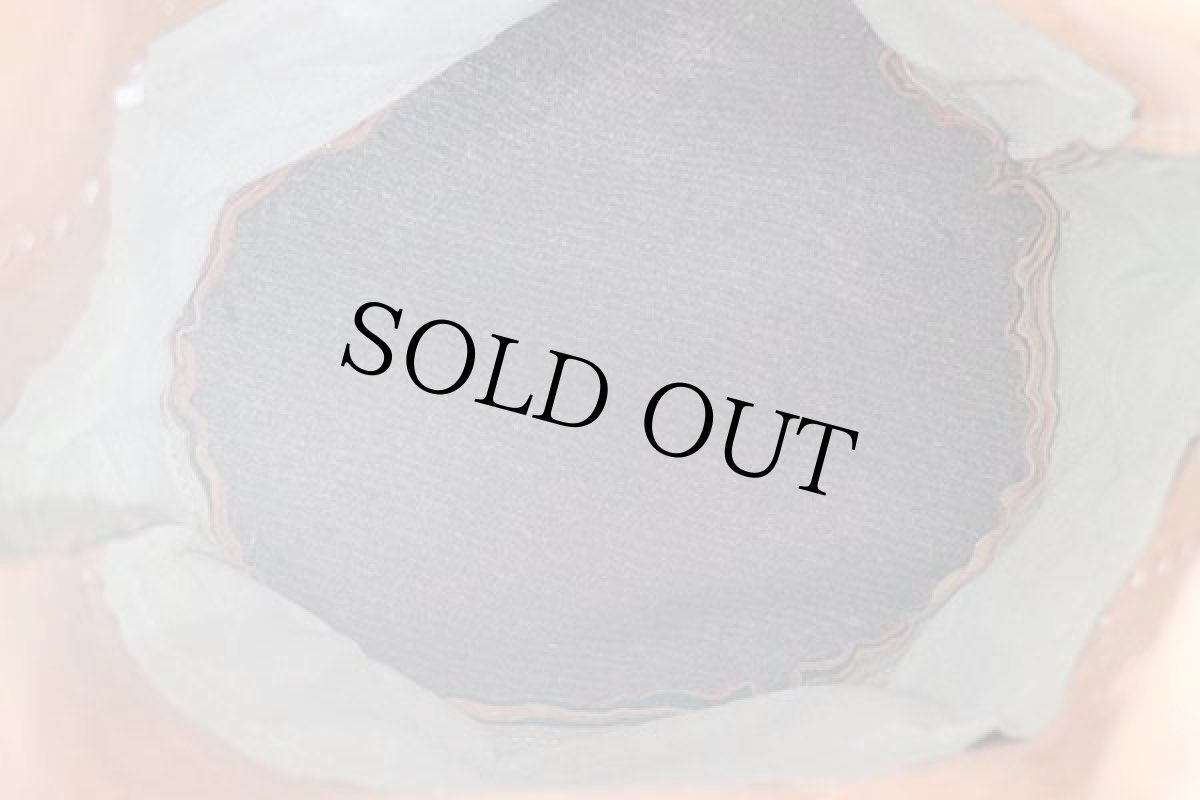 画像9: ハンドクラフト 飾りステッチ バケツ型 巾着 レザー ショルダーバッグ グリーン (9)