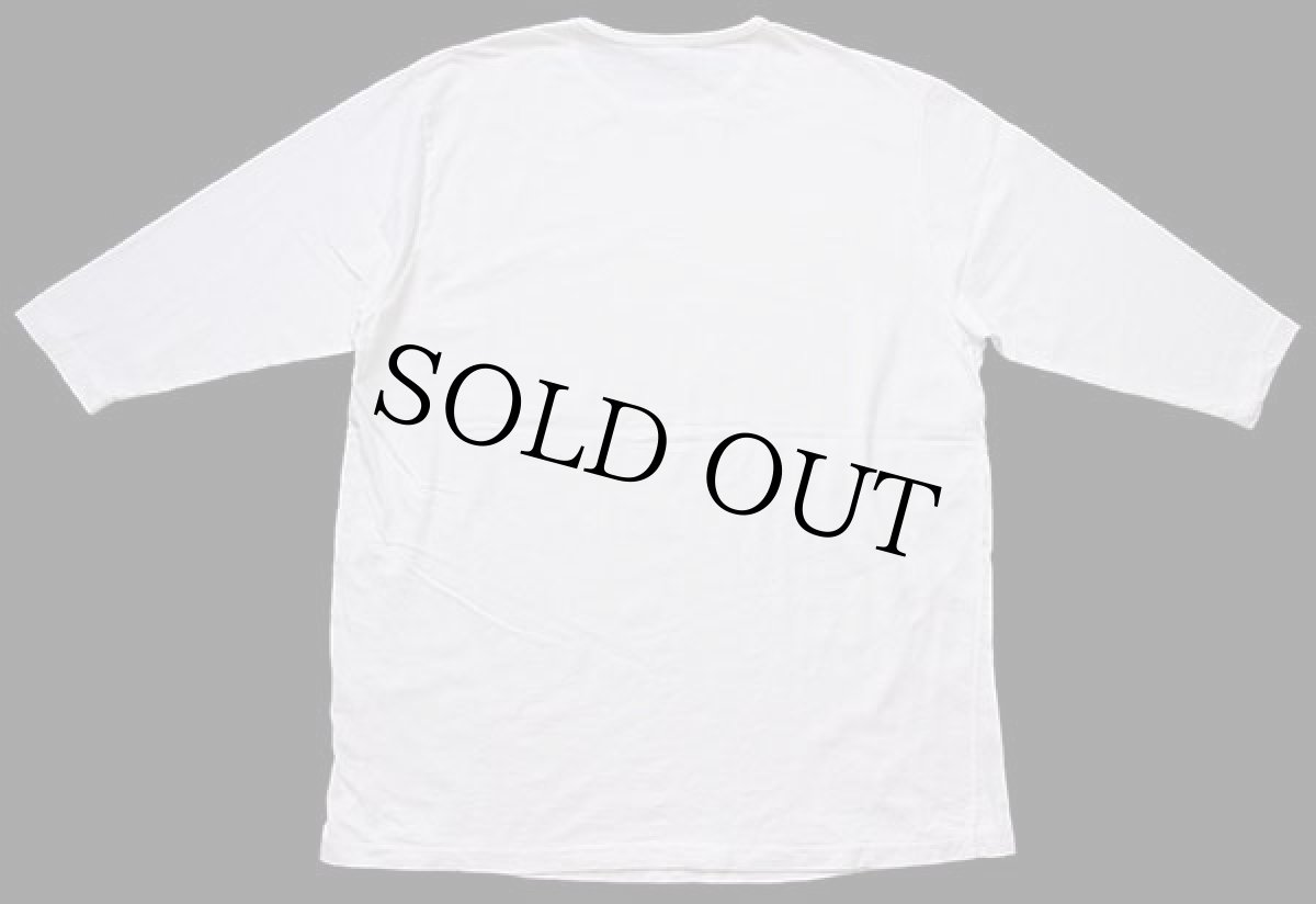 画像2: 90s USA製 UNKNOWN 無地 七分袖 カットソー 白 L (2)