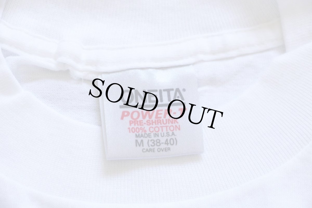 画像4: デッドストック★90s USA製 LIFE IN A GOLDFISH BOWL キャット 金魚 アニマル アート コットン 長袖Tシャツ 白 M★B (4)