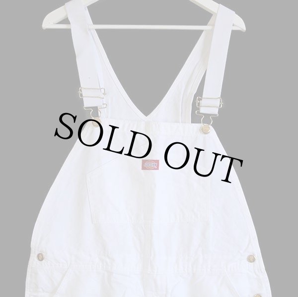 90s USA製 Dickiesディッキーズ 山ポケ コットン オーバーオール 生成