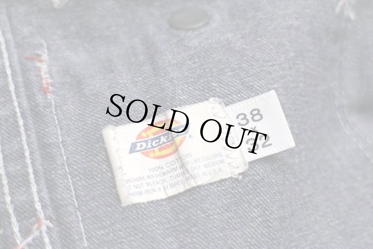 画像4: 90s USA製 Dickiesディッキーズ デニム オーバーオール w38 L32 (4)