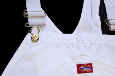 画像5: 90s USA製 Dickiesディッキーズ 山ポケ コットン オーバーオール 生成り w38 L30 (5)