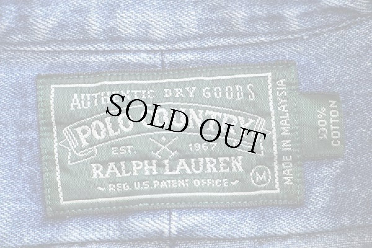 画像4: リサイズ★80s ポロ カントリー ラルフローレン ワンポイント ボタンダウン デニム シャツワンピース (4)